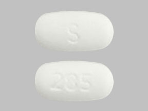 Pill S 285 White Capsule/Oblong is Voriconazole