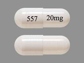 Pill 557 20mg White Capsule-shape is Duloxetine Hydrochloride Delayed-Release
