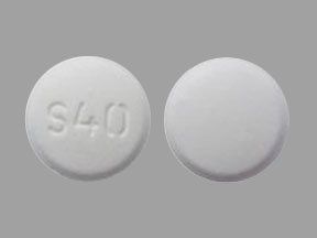 Pill S 40 White Round is Fosinopril Sodium