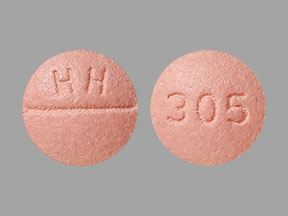 Pill HH 305 Pink Round is Quinapril Hydrochloride