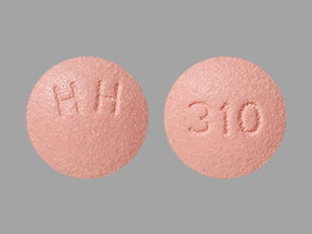 Pill HH 310 Pink Round is Quinapril Hydrochloride