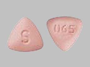 Pill S 065 Pink Three-sided is Entecavir