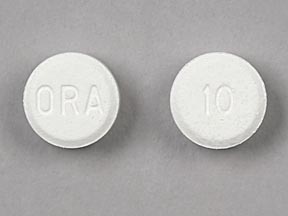 Pill ORA 10 White Round is Orapred ODT