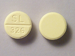 Pill SL 326 Yellow Round is Bethanechol Chloride.