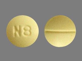 Pill N8 Yellow Round is Folic Acid