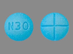 Pill N30 Blue Round is Amphetamine and Dextroamphetamine