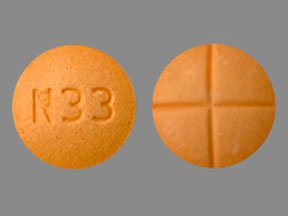 Pill N33 Peach Round is Amphetamine and Dextroamphetamine