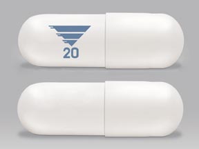 Pill Logo 20 White Capsule/Oblong is Omeprazole and Sodium Bicarbonate