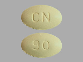 Pill CN 90 Green Oval is Cinacalcet Hydrochloride