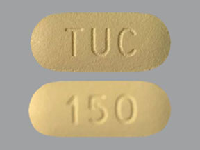 Pill TUC 150 Yellow Elliptical/Oval is Tukysa