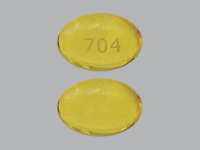 Pill 704 Yellow Oval is Benzonatate