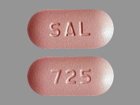 Pill SAL 725 Brown Rectangle is Mycophenolate Mofetil
