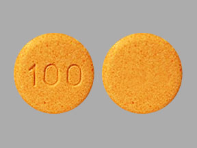 Pill 100 Orange Round is Hydralazine Hydrochloride