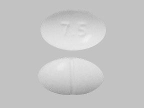 Pill 7.5 White Oval is Buspirone Hydrochloride