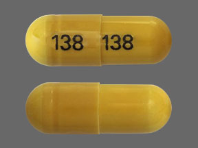 Pill 138 138 Yellow Capsule/Oblong is Gabapentin