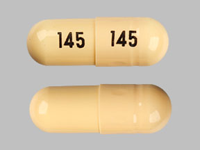 Pill 145 145 Yellow Capsule/Oblong is Rivastigmine Tartrate