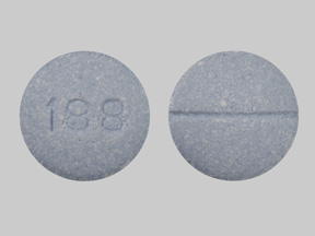 Pill 188 Blue Round is Carbidopa and Levodopa (Orally Disintegrating)