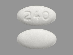 Pill 240 White Oval is Ondansetron Hydrochloride (Orally Disintegrating)