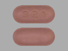 Pill 321 Orange Capsule/Oblong is Memantine Hydrochloride