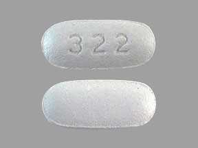 Pill 322 Gray Capsule-shape is Memantine Hydrochloride