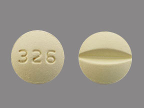Pill 326 Yellow Round is Naltrexone Hydrochloride