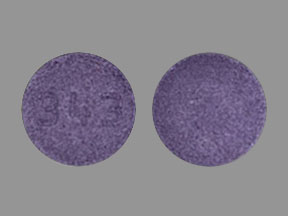 Pill 343 Purple Round is Cetirizine Hydrochloride (Chewable)