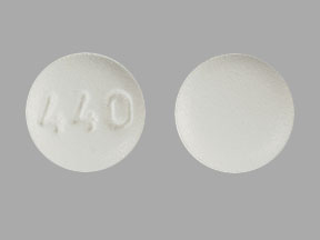 Pill 440 White Round is Donepezil Hydrochloride