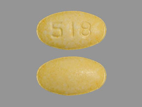 Pill 518 Yellow Oval is Carbidopa and Levodopa