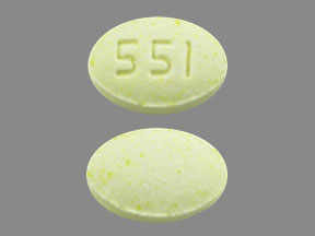 Pill 551 Yellow Oval is Olanzapine