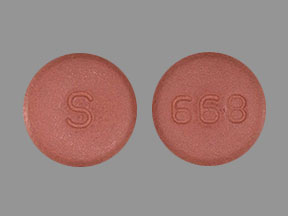 Pill S 668 Brown Round is Risedronate Sodium