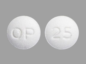 Pill Imprint OP 25 (Miglitol 25 mg)