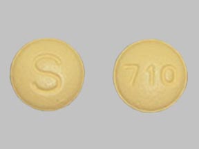 Pill S 710 Yellow Round is Topiramate
