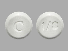 Pill C 1/8 White Round is Clonazepam (Orally Disintegrating)