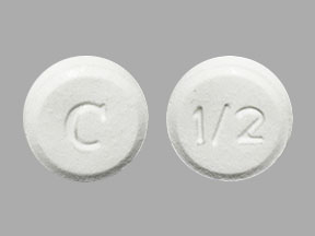 Pill C 1/2 White Round is Clonazepam (Orally Disintegrating)