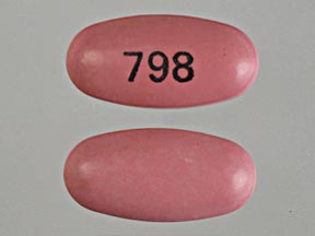 Pill 798 Pink Oval is Divalproex Sodium Delayed-Release