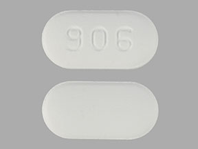 Pill 906 White Capsule/Oblong is Quetiapine Fumarate