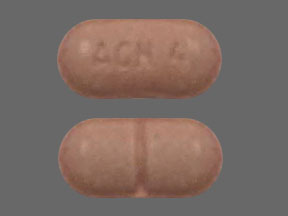 Pill ACN 4 Pink Capsule/Oblong is Aceon