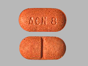 Pill ACN 8 Peach Capsule-shape is Aceon