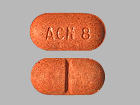 Pill ACN 8 Pink Capsule/Oblong is Perindopril Erbumine