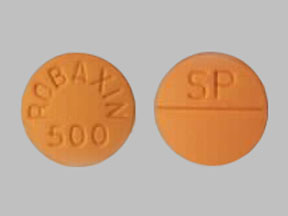 Pill ROBAXIN 500 SP Orange Round is Robaxin