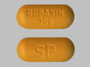 Pill ROBAXIN 750 SP Orange Capsule-shape is Robaxin-750