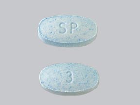 Pill SP 3 Blue Elliptical/Oval is Doxepin Hydrochloride
