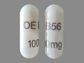 Pill OE B56 100 mg White Capsule-shape is Gabapentin