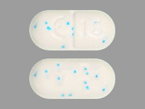 Pill E 16 White & Blue Specks Capsule-shape is Phentermine Hydrochloride