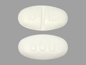 Pill O E 800 White Oval is Gabapentin