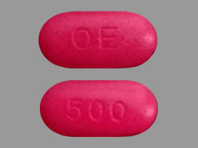 Pill OE 500 Red Oval is Azithromycin Dihydrate