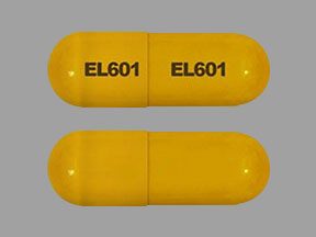 Pill EL601 EL601 Yellow Capsule/Oblong is Phentermine Hydrochloride