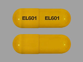 Pill EL601 EL601 Yellow Capsule/Oblong is Phentermine Hydrochloride