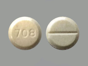 Pill 708 Yellow Round is Tetrabenazine