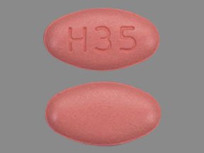 Pill H35 Red Elliptical/Oval is Inqovi